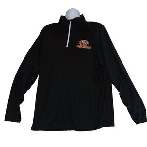 San Francisco 49er Quarter Zip Pullover Mens 2XL Black Football‎ Fan Apparel